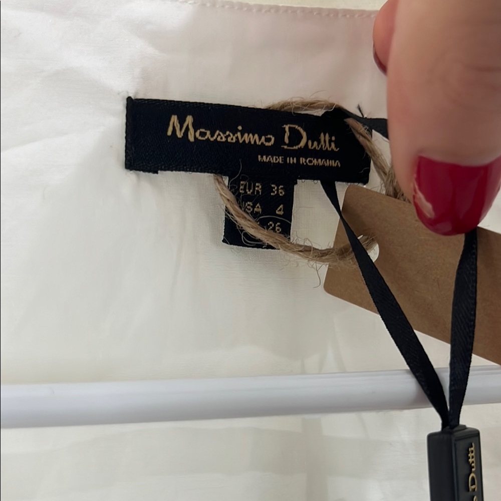 Massimo Dutti White Wrap Blouse - Picture 2 of 3
